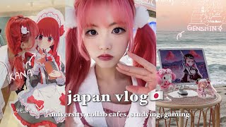 *𐙚 ⋆aesthetic JAPAN otaku vlog - ̗̀ ♡| how to reserve a collab cafe, genshin, uni study, beaches