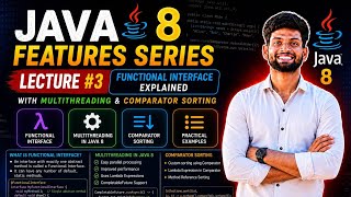 Java 8 Functional Interface Explained with Multithreading & Comparator Sorting | Java 8 Features #3