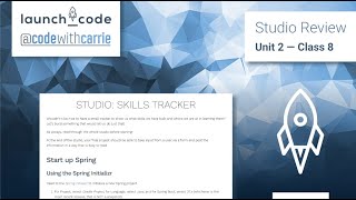 U2 (Java) Chapter 10 Studio Review — Skills Tracker