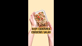 easy vegan chickpea couscous salad for meal prep