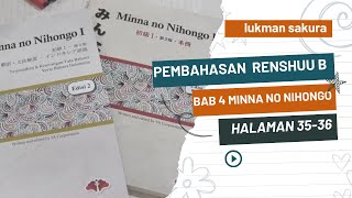 Minna no nihongo 1 jawaban renshuu B Bab 4