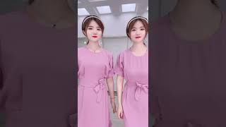 Beautiful girl twins , Funny Activities Cute girl twins China part 242