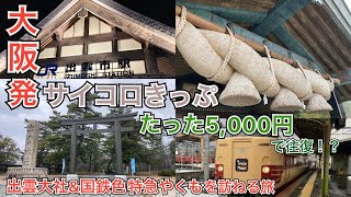 【たった5,000円で往復！？】大阪発サイコロきっぷを使って出雲大社へそして国鉄色やくもに乗って来ました♪※発売期間はすでに終了#大阪発サイコロきっぷ #jr西日本 #trainvideos