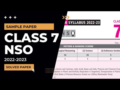 Class 7 NSO Sample Paper 2022-2023 Solved Paper/NSO Class 7 Sample ...