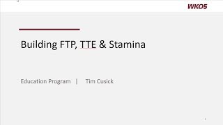 Building FTP, TTE, and Stamina with WKO5
