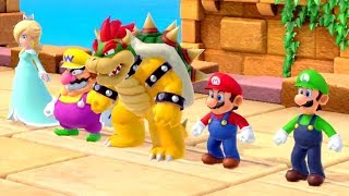 Super Mario Party - Minigames - Mario vs Luigi vs Peach vs Waluigi