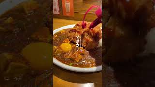 裏なんばにある麻婆豆腐とカレーが融合した元祖麻婆カレー専門店 マボカリ難波本店 のカツタマ麻婆カレーが美味すぎて涙出た