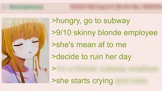 Hot Subway Employee Is Unfriendly To Anon, So He Ruins Her Day | 4Chan Greentext Stories