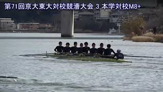 第71回京都大学・東京大学対校競漕大会 3 対校M8+ 71st Kyoto Univ. vs Univ of Tokyo varsity regatta 3 varsityM8+