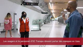 Les masques sont obligatoires | Reprise des services complets d’OC Transpo