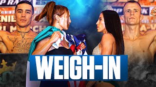 Oscar Valdez vs Liam Wilson | Seniesa Estrada vs Yokasta Valle | WEIGH-IN HIGHLIGHTS