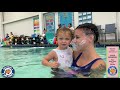 Swim toddler passes her Water Safety Drill - Smart Fish Method