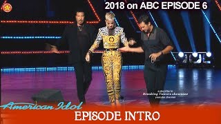 American Idol 2018 Hollywood Week Intro Katy Perry Pretends to Fall down the stairs