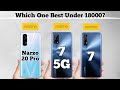 Realme 7 5G vs Realme 7 vs Realme Narzo 20 Pro