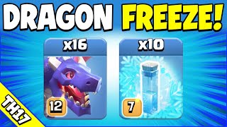 Dragon Freeze = BASE CRUSHED!!! TH17 Attack Strategy (Clash of Clans)