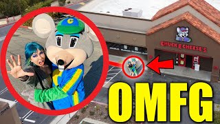 DRONE CATCHES GIRLFRIEND CHEATING WITH CHUCK E CHEESE.EXE AT HAUNTED CHUCK E CHEESE!! (SCARY)