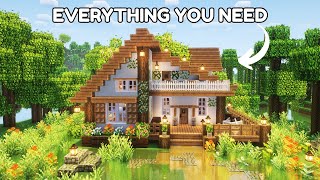 Minecraft:🌲 Aesthetic Cottagecore House Tutorial🏡 #youtubeshorts #minecraft #shortvideo #trending