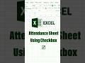 Attendance Google sheet using Check Box 💭 | Excel tutorial Excel tips and tricks | formulas #tricks