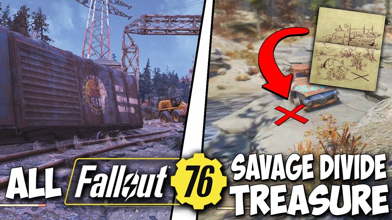 Fallout 76 - All Savage Divide Treasure Map Locations (#1, #2, #3, #4 ...