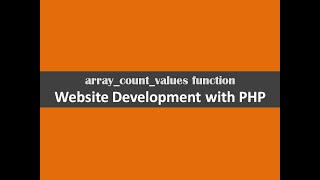 array count values function website development with php