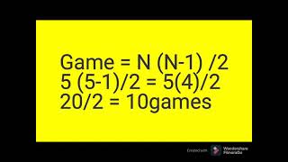 Round Robin Ramification Example 5,6,7,8 Teams
