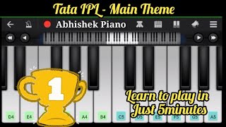 IPL music theme Song | IPL music | TATA IPL music tone | IPL music in piano #ipl #pianotutorial
