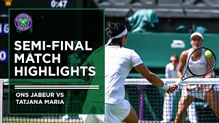 Ons Jabeur vs Tatjana Maria | Match Highlights | Wimbledon 2022