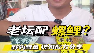 老坛配螺鲤？野钓鲤鱼搓饵配方分享