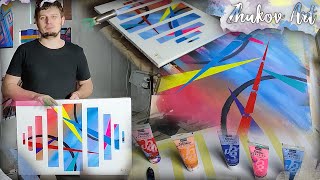 Abstract Painting. Прем. Интерьерная абстрактная картина под эпоксидкой. Художник - Жуков Виталий