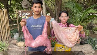 Steamed Baby Cow recipe  | Unique cooking Baby cow in my village