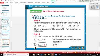 7 8 Recursive Formulas