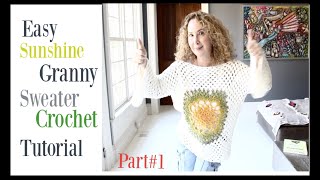 Sunshine Granny sweater Tutorial/ Part #1