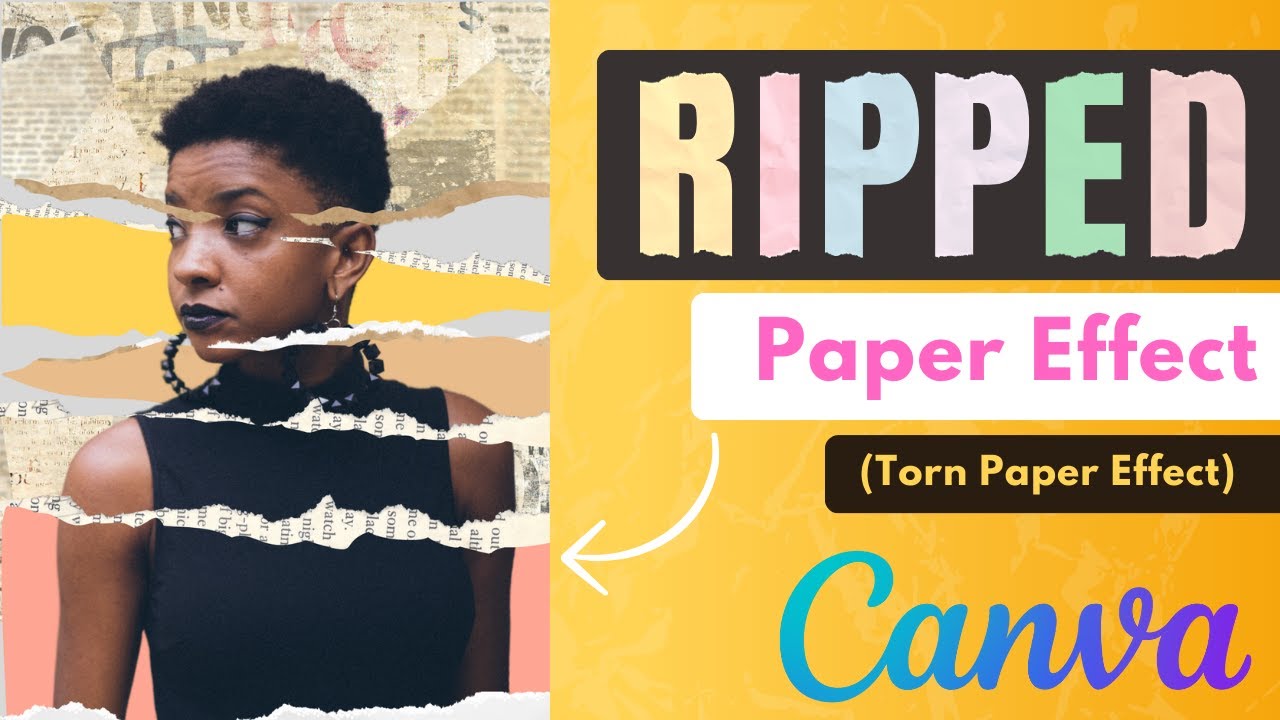 How To Create Ripped Paper Effect In Canva Torn Paper Effect Canva