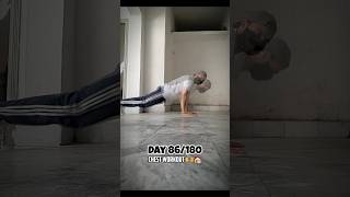 Day 86/180 🏋🏻 || Chest Workout 🙌🏠..Push-ups Day 🥵.. #chest #chestworkout #pushups #pushupchallenge