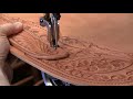 How to sew thick saddle leather | Leather Sewing Machine | Saddle Maker