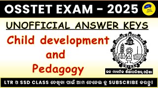 OSSTET Answer Key - 2025 // Child development and Pedagogy