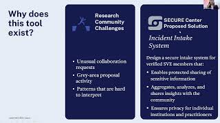 NSF SECURE Center SPARK Webinar: Strengthening Shared Awareness in Research Security