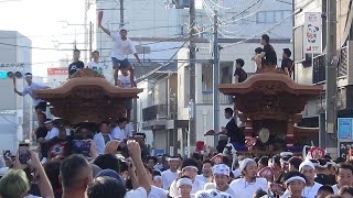 令和6年8月25日　並松町・北町だんじり　潮かけ・ブレーキテスト