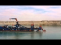 New Suez Canal in the central sector and the work of dredging and excavation February 2015