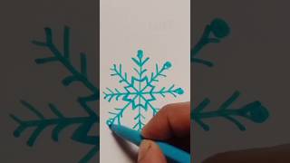 How to draw snow flakes ❄️ #trending #winter #season #snowfall #cuteandeasyart #art