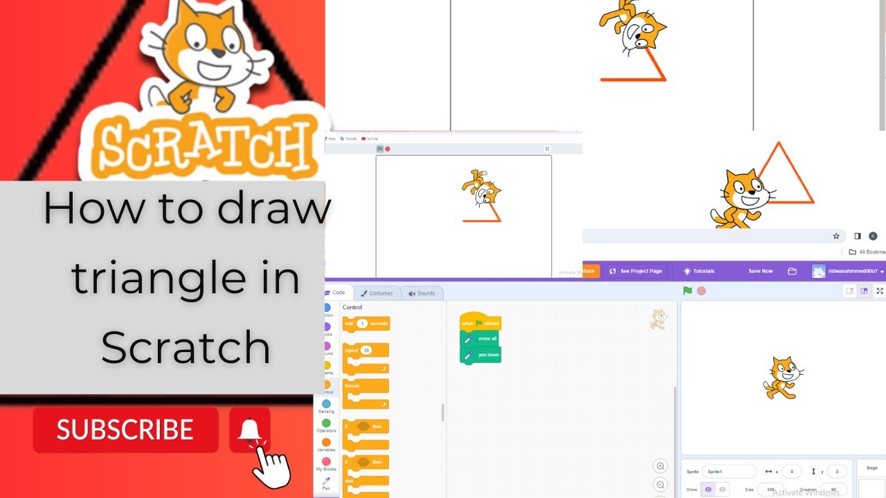 How To Draw Triangle In Scratch How To Make Triangle In Scratch