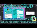 Python CRUD w/ MySQL Database - CRUD w/ Xampp Mysql #python #coding #java #intellij #database