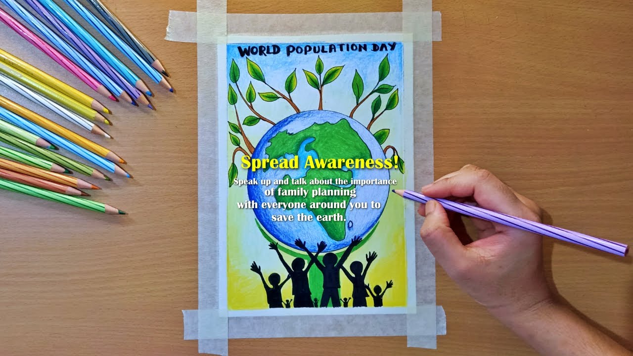 Unlocking The Secret: World Population Day Poster Drawing Made Easy ...