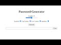 Make a Simple Password Generator (Javascript)
