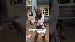 Johnny Depp in Disneyland??? #shorts #johnnydepp #disneyland #piratesofthecaribbean