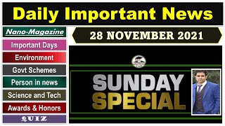 Daily Current Affairs 28 November 2021, The Hindu Analysis, Indian Express, PIB News #UPSC #CSE #IAS