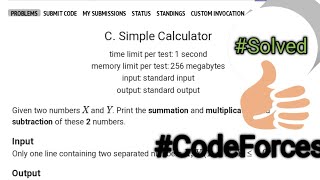 C. Simple Calculator || CodeForces || c++