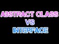 Abstract class vs interface | difference between abstract class and interface