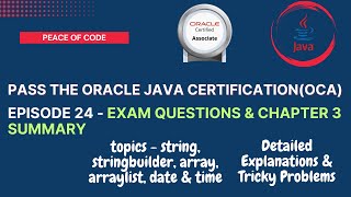 Java Certification-OCA | | Exam Questions & Chapter 3 Summary | #javatutorial #oca #java