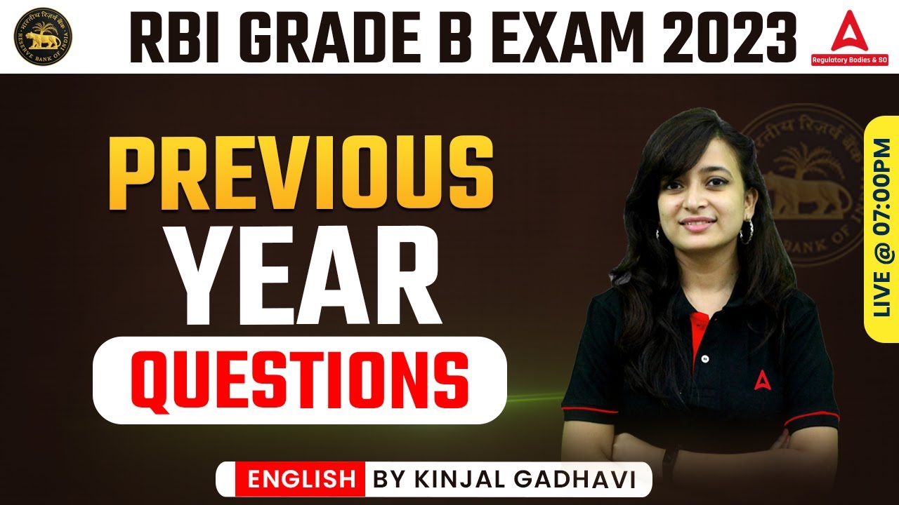 RBI Grade B Previous Year Question Paper | RBI Grade B English ...